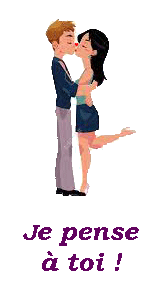 Gif animé je pense à toi amoureux